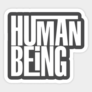 Human Being (white) Sticker